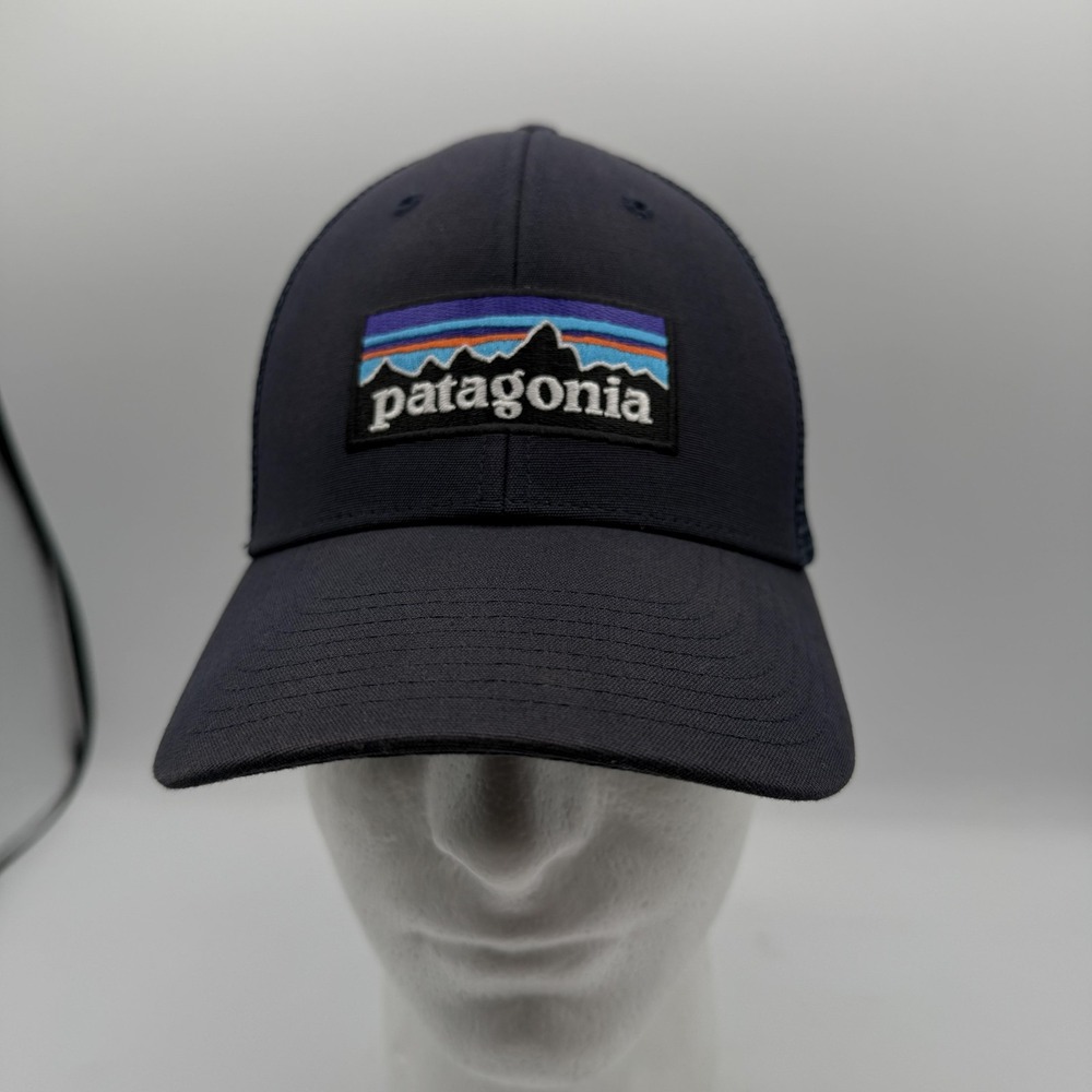 Patagonia Trucker Hat Snapback Blue Logo Mesh One Size Outdoor